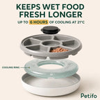 PawHut 6-meal pet feeder: Cooling ring helping wet food stay fresh for longer - Petifo