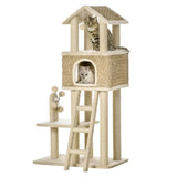 Arbre à chat avec maison PawHut