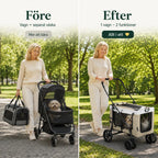 PawHut 2-in-1 Pet Pushchair for Dogs and Cats after - Petifo