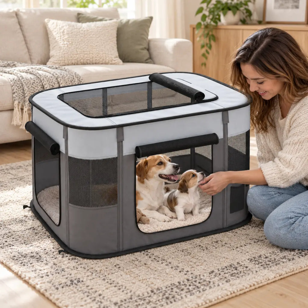 PawHut foldable pet playpen – home lifestyle – Petifo