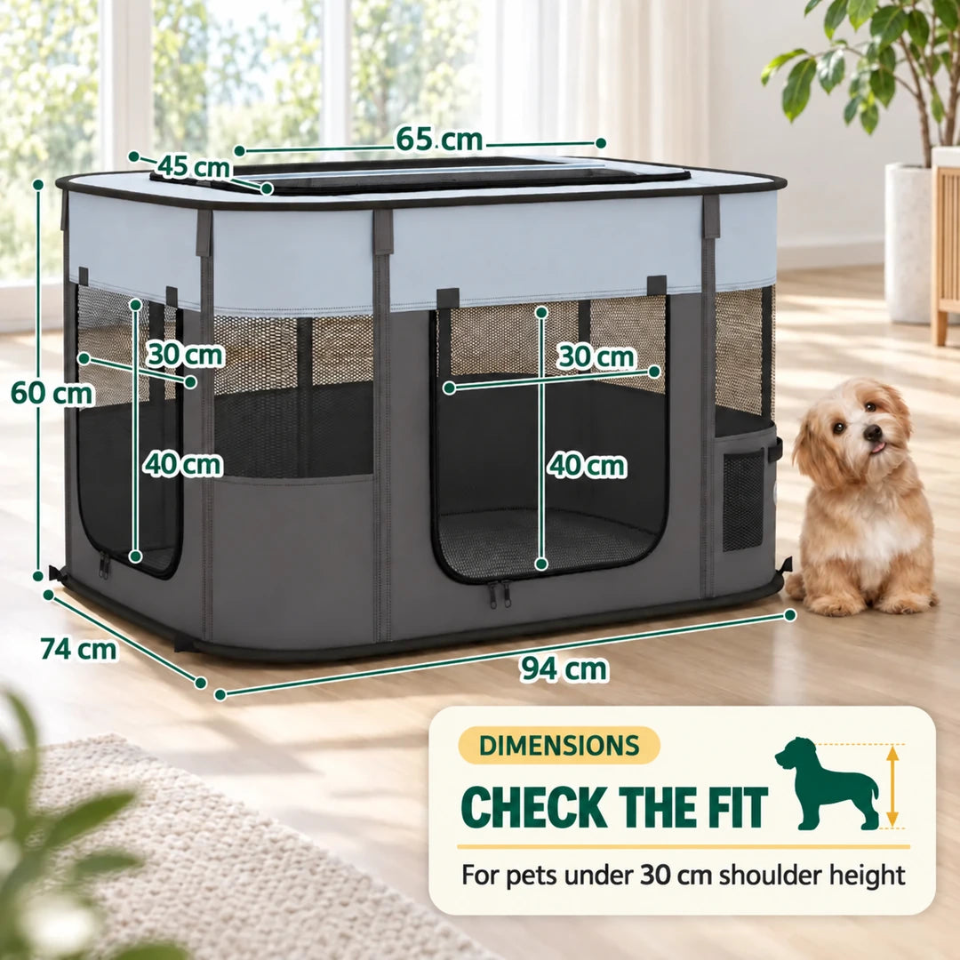 PawHut Foldable Pet Playpen – dimensions - Petifo
