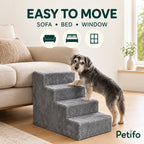 PawHut Four-Step Pet Stairs – easy to move - Petifo