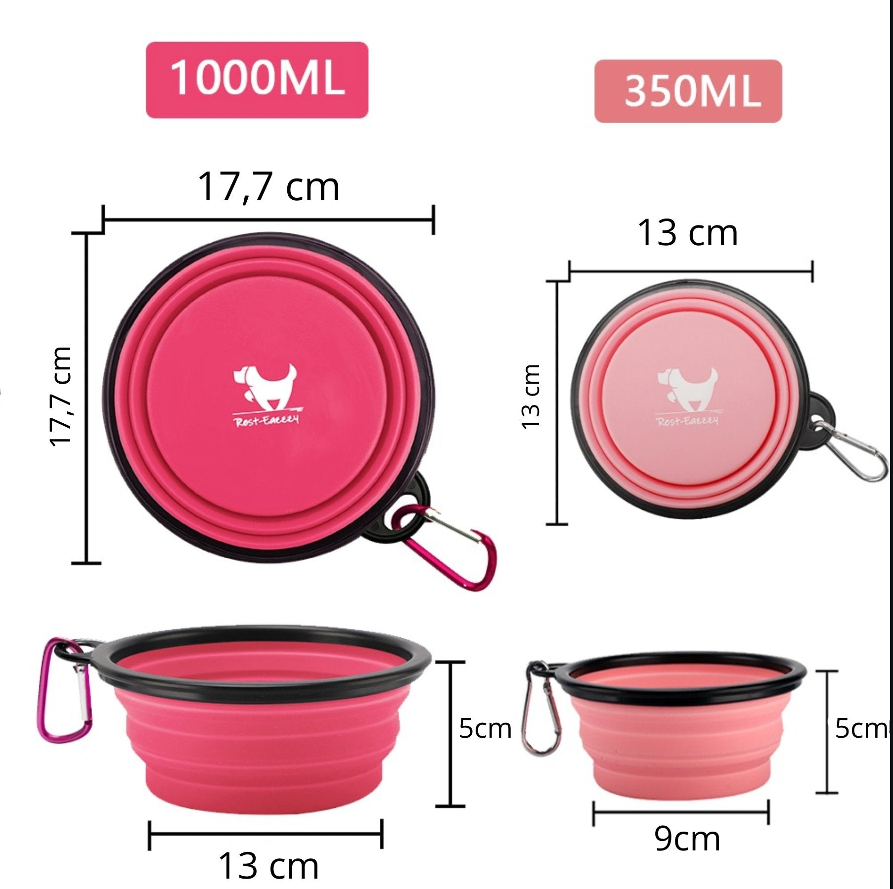 Portable Foldable Water Bowl - djurslottet