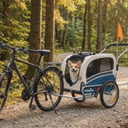 SEPNINE 2-in-1 bike trailer carrying a large dog - Petifo