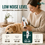 Silvetti 2-in-1 nail tool: Low-noise nail grinder used to care for a dog's nails - Petifo