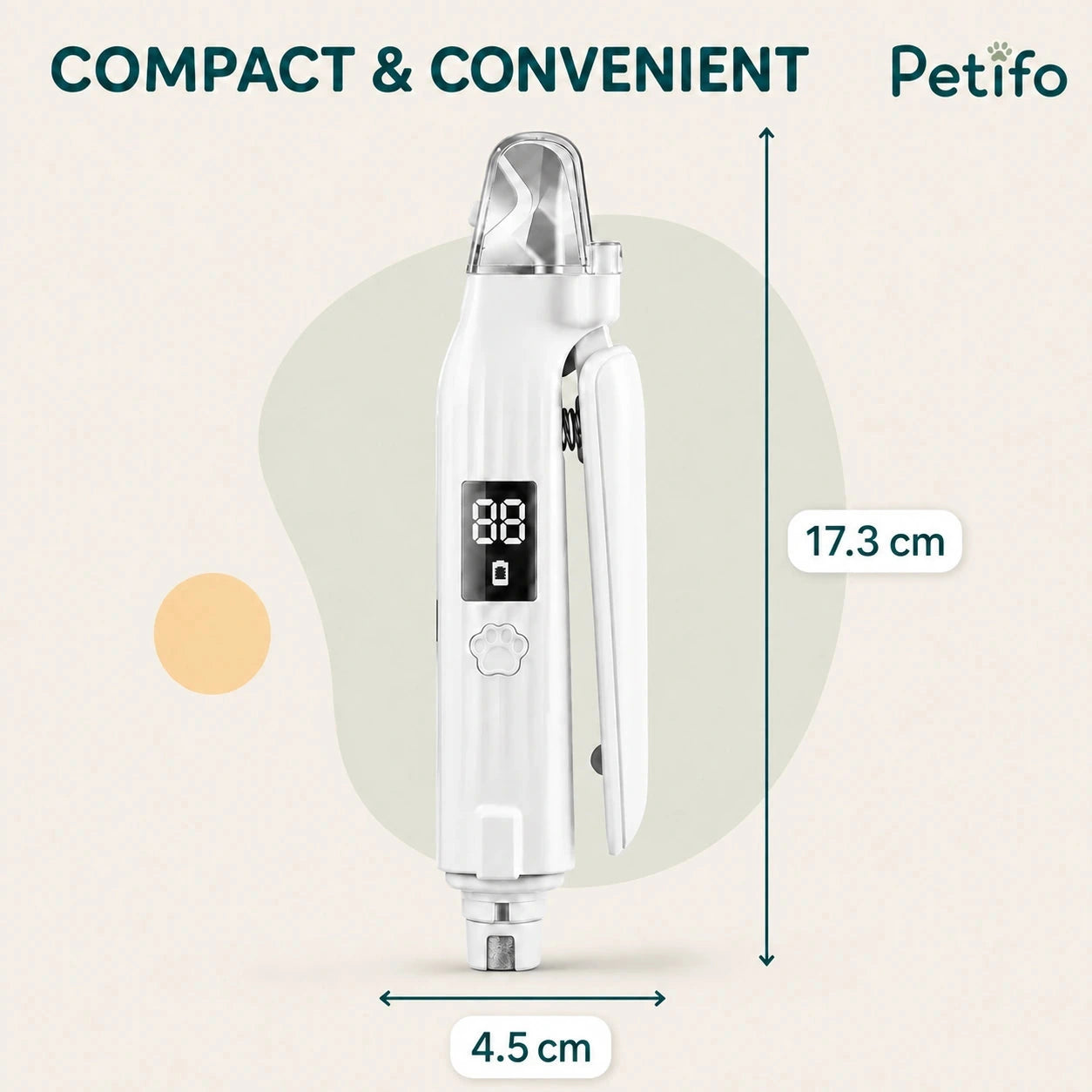 Silvetti 2-in-1 nail tool: Compact 2-in-1 nail tool dimensions of 17.3 by 4.5 cm - Petifo