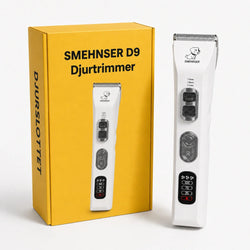 SMEHNSER D9 Pet Clipper with yellow packaging and white clipper from Petifo
