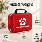 TryggPet Pet First Aid Kit size and weight guide